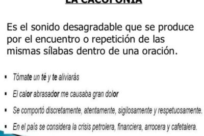 cacofonia ejemplos que impactan en la escritura