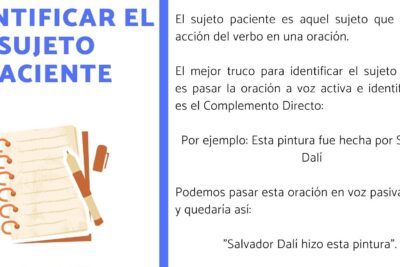 como identificar el sujeto paciente claves gramaticales