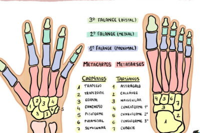 conoce los nombres de los huesos de la mano y del pie con esta guia ilustrada