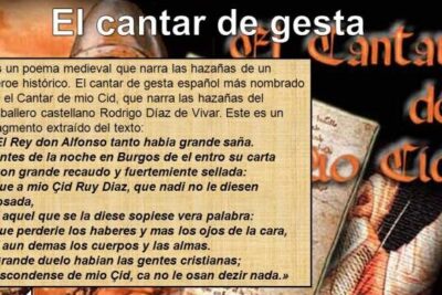definicion y ejemplos de cantares de gesta espanoles