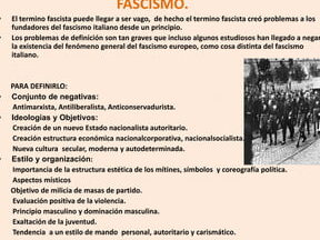 fascismo italiano caracteristicas y ideologia politica