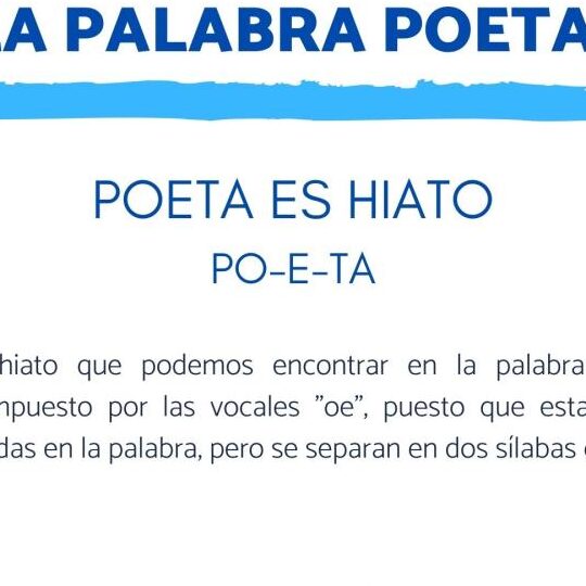 POETA: ¿diptongo, hiato o triptongo? ¡Descúbrelo aquí! 1 poeta diptongo hiato o triptongo descubrelo aqui