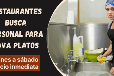 restaurantes busca personal para lava platos